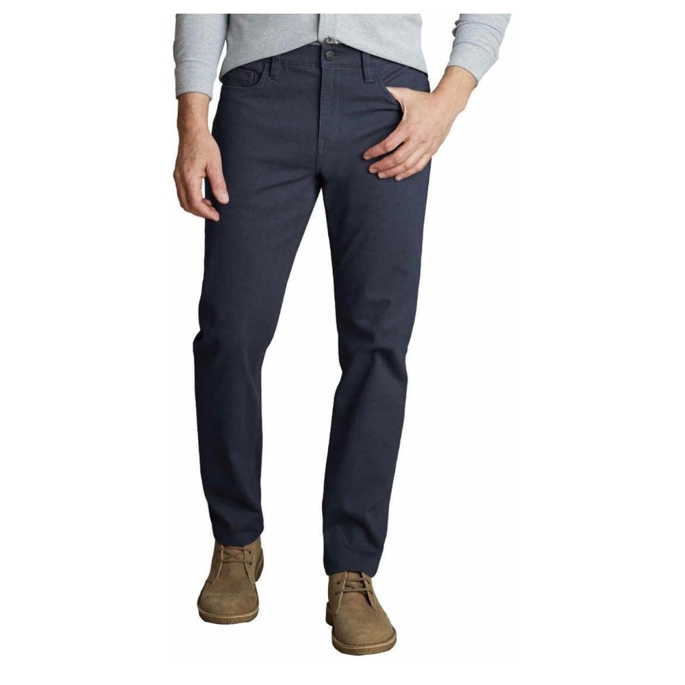 English Laundry Brixton Mens Navy Blue Straight Leg 5-Pocket Stretch Pants 36x30